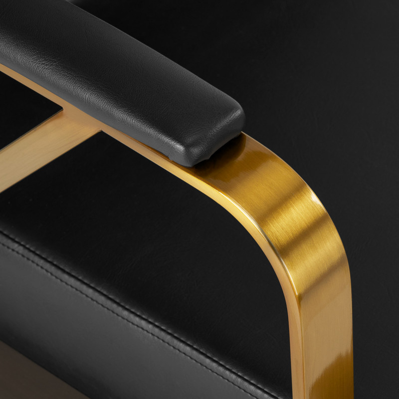 Gabbiano hairdressing chair Genua gold black