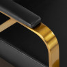 Gabbiano hairdressing chair Genua gold black