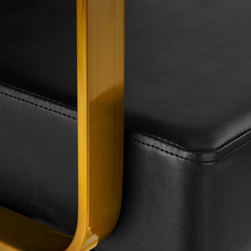 Gabbiano hairdressing chair Genua gold black