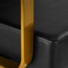 Gabbiano hairdressing chair Genua gold black