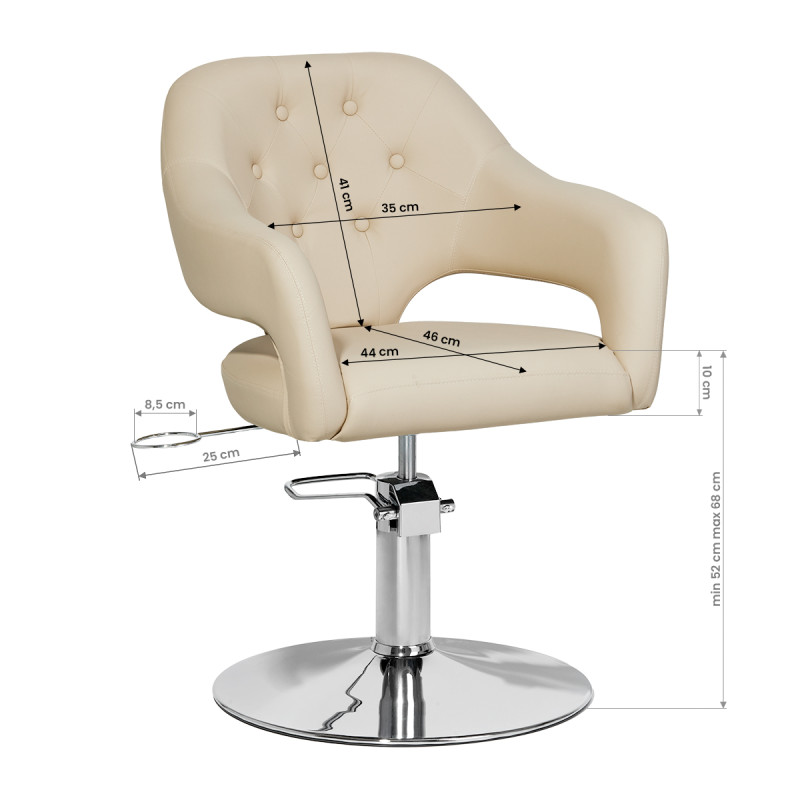 Hairdressing chair Gabbiano Parma beige