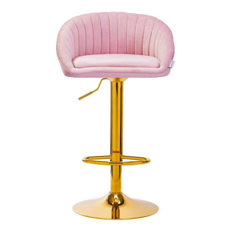 4Rico Bar Hocker QS-B16G pink velvet