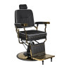 Gabbiano black filippo gold barber armchair