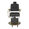 Gabbiano black filippo gold barber armchair