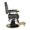 Gabbiano black filippo gold barber armchair