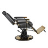 Gabbiano black filippo gold barber armchair