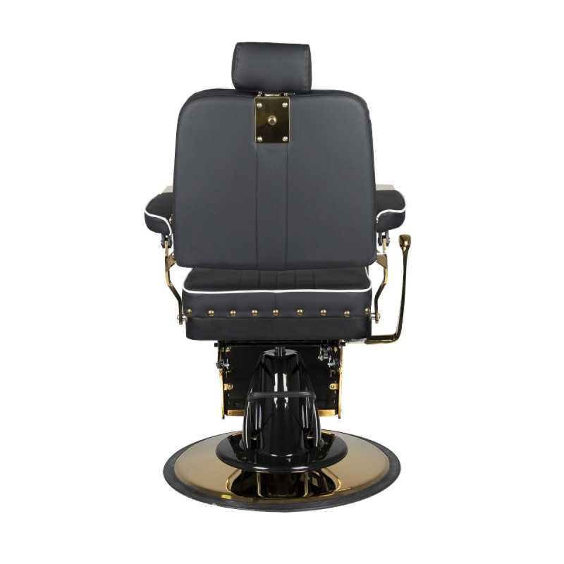 Gabbiano black filippo gold barber armchair