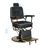 Gabbiano black filippo gold barber armchair