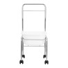 Pedicure tray on wheels, chrome