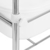 Pedicure tray on wheels, chrome