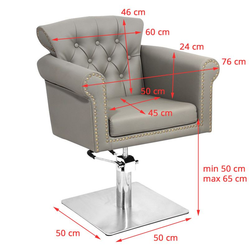 Gabbiano gray berlin barber chair