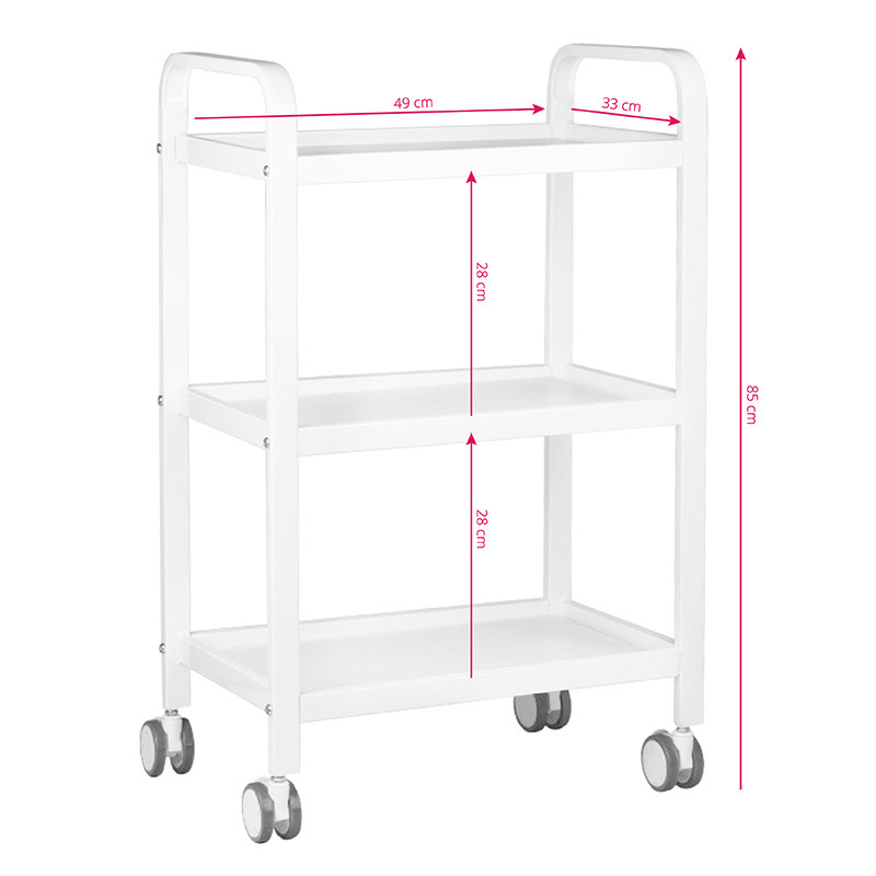 table - cosmetic trolley Hs09 white