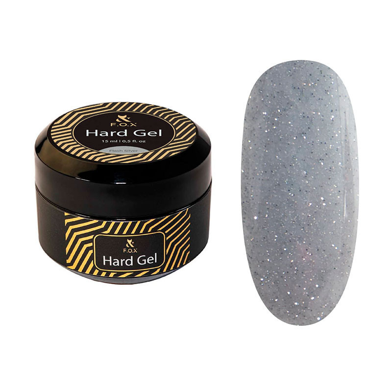 Hard gel F.O.X - Flash Silver - 15 мл