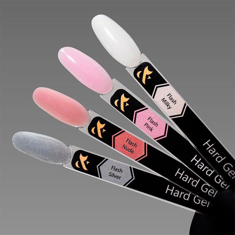 Hard gel F.O.X - Flash Silver - 15 ml