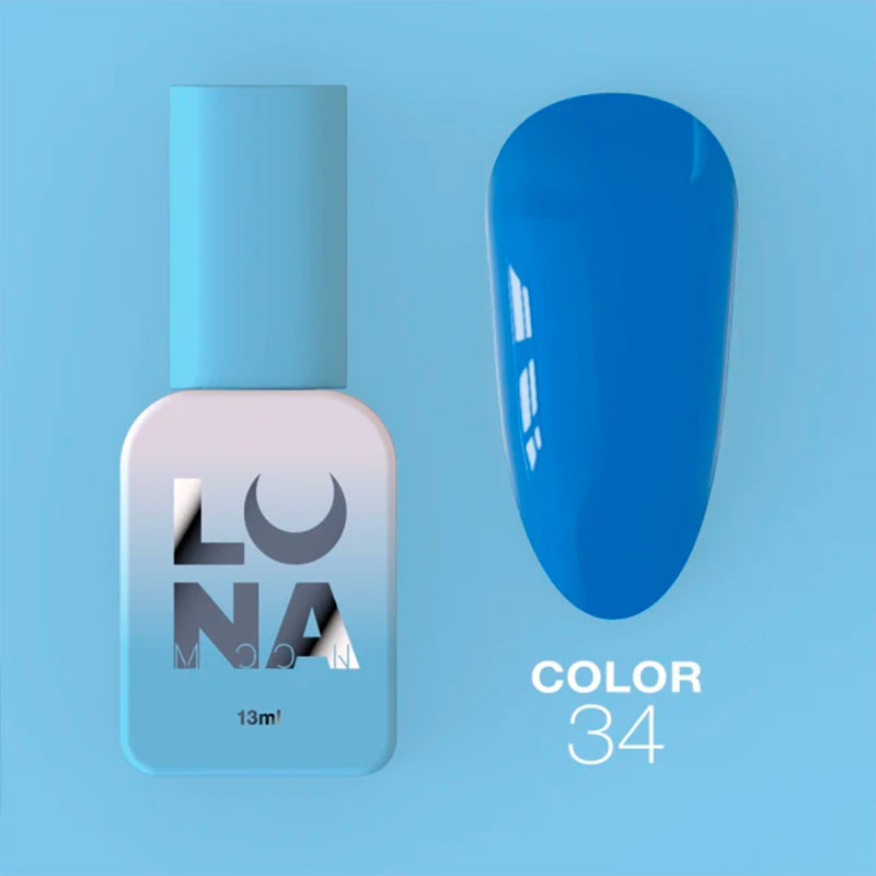 Colored gel polish Lunamoon Nr 34 - 13 ml