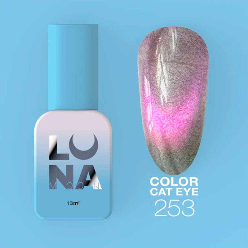Colored gel polish Lunamoon Cat Eye Nr 253 - 13 ml