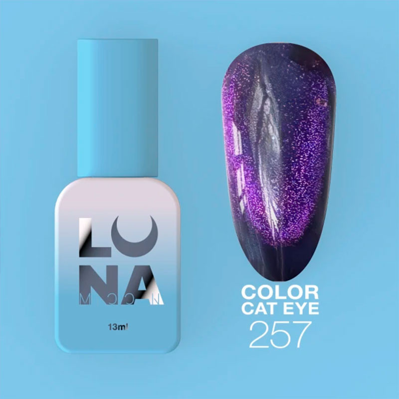 Colored gel polish Lunamoon Cat Eye Nr 257 - 13 ml