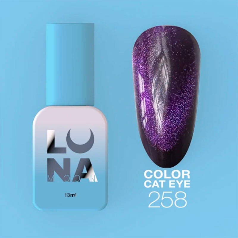 Colored gel polish Lunamoon Cat Eye Nr 258 - 13 ml