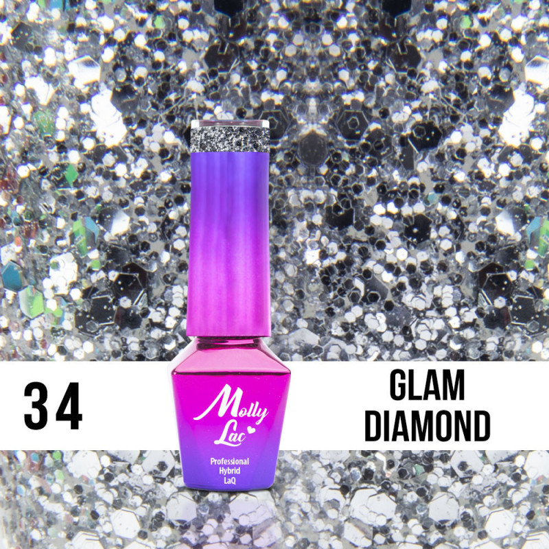 Molly Lac - QUEENS OF LIFE - GLAM DIAMOND  5ml Nr 34