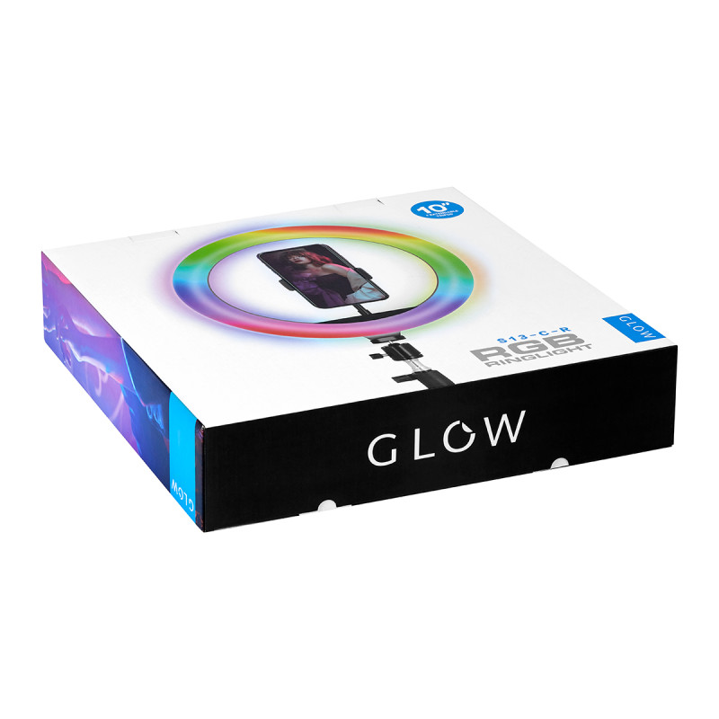 GLOW 10" bsc RGB ring lamp with 10W tripod