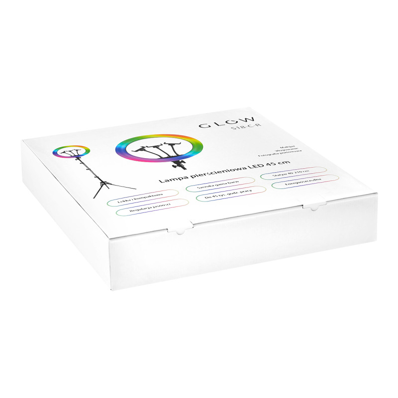 GLOW 18" bsc RGB ring lamp with 45W tripod
