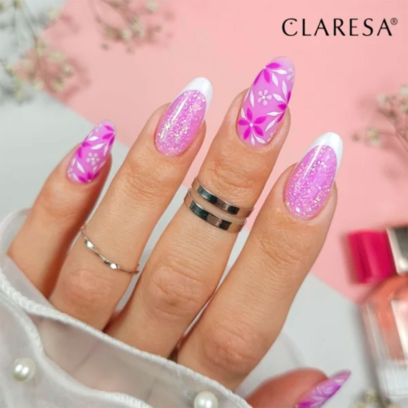 Brush Easy Gel Base Claresa Glitter Violet - 5 g