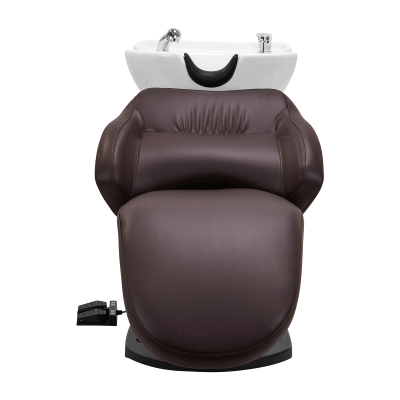 Gabbiano electric hairdressing wash unit TRYCHO brown