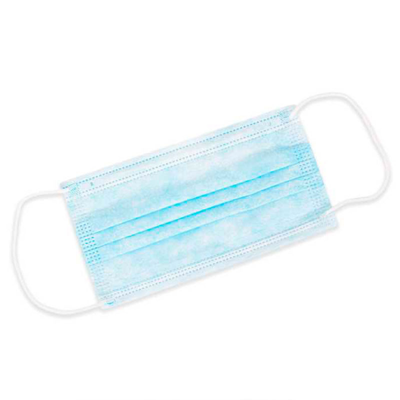 Disposable three-layer masks, blue - 50 pcs