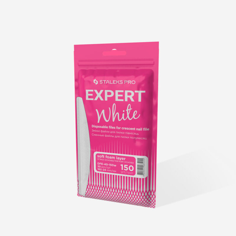 Сменные файлы для пилки полумесяц (на мягкой основе) Staleks Pro Expert 40, 150 грит (30 шт)