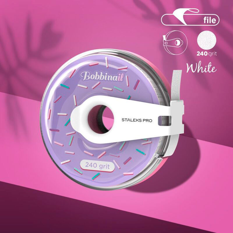Сменный файл-лента Bobbinail STALEKS PRO - 240 грит - 7 м - в пластиковой катушке