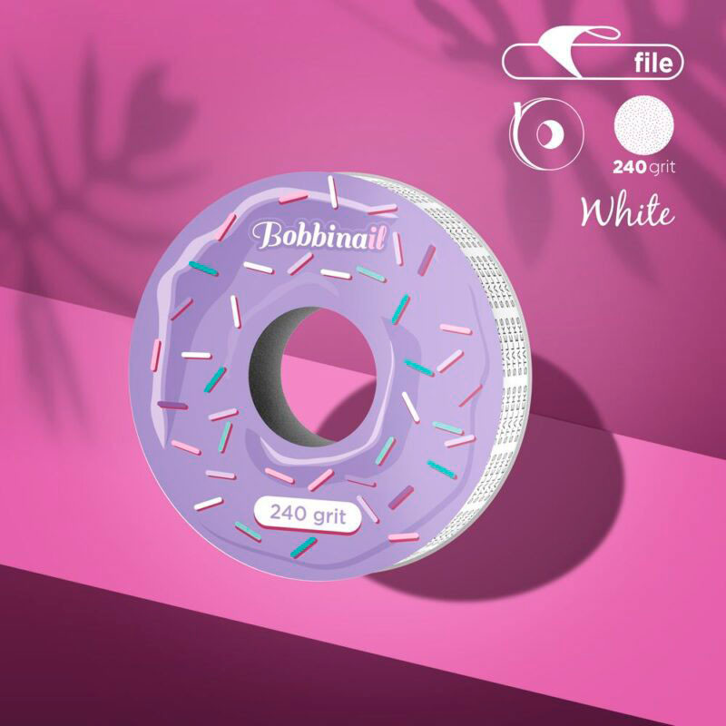 Сменный файл-лента Bobbinail STALEKS EXPERT - 240 грит - 7 м - для пластиковой катушки