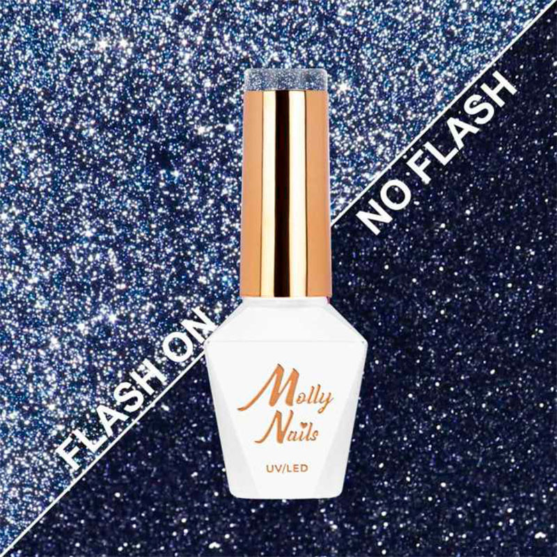 MollyLac Flashing Lights Metal Rain 8 ml Nr 618