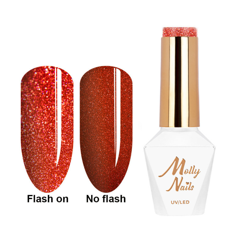 MollyLac Flashing Lights Metal Rain 8 ml Nr 645