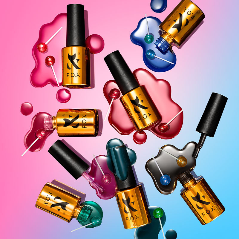 Värviline geellak Lollipop Raspberry 001 F.O.X - 7 ml