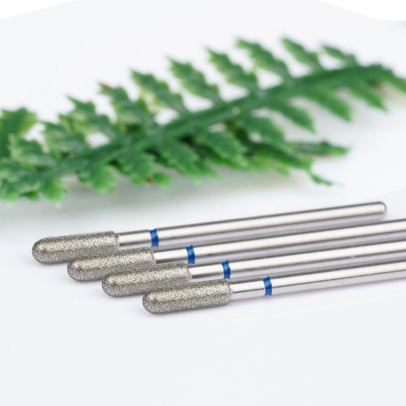 Diamond drill bits for manicure "Cylinder" - Orange Beauty Tools - Blue - 3.0 mm