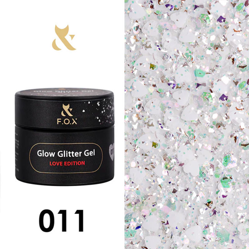 Gel paint - Glow Glitter - Gel Love Edition F.O.X 011 - 5 ml