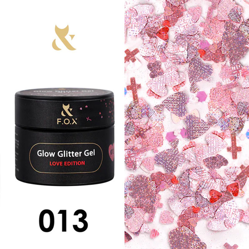 Gel paint - Glow Glitter - Gel Love Edition F.O.X 013 - 5 ml
