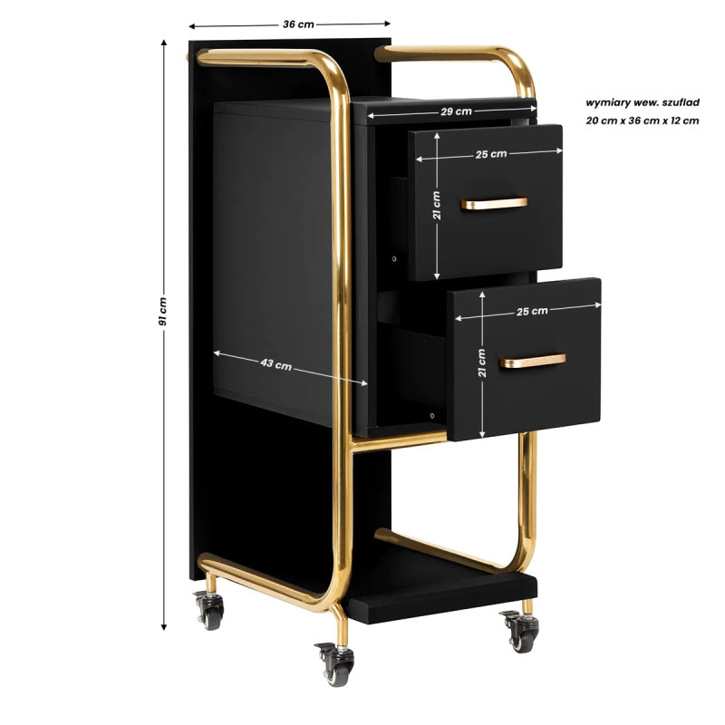 Gabbiano hairdressing assistant Solo gold – black