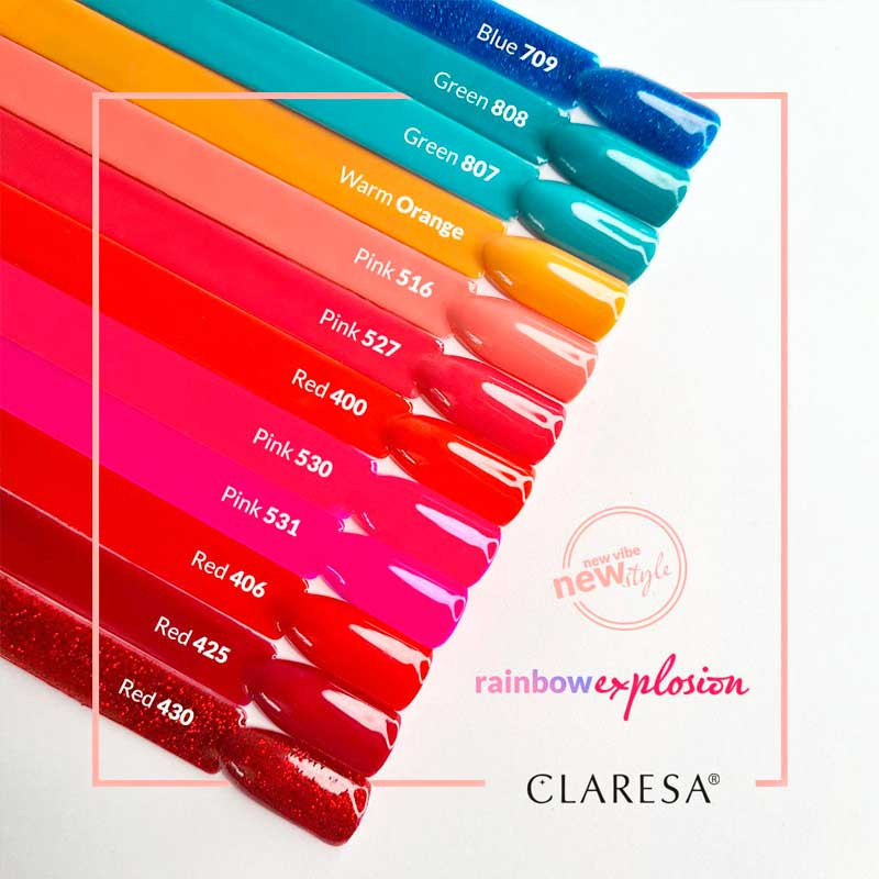 Smalto gel colorato - Claresa RED № 400, 5 ml