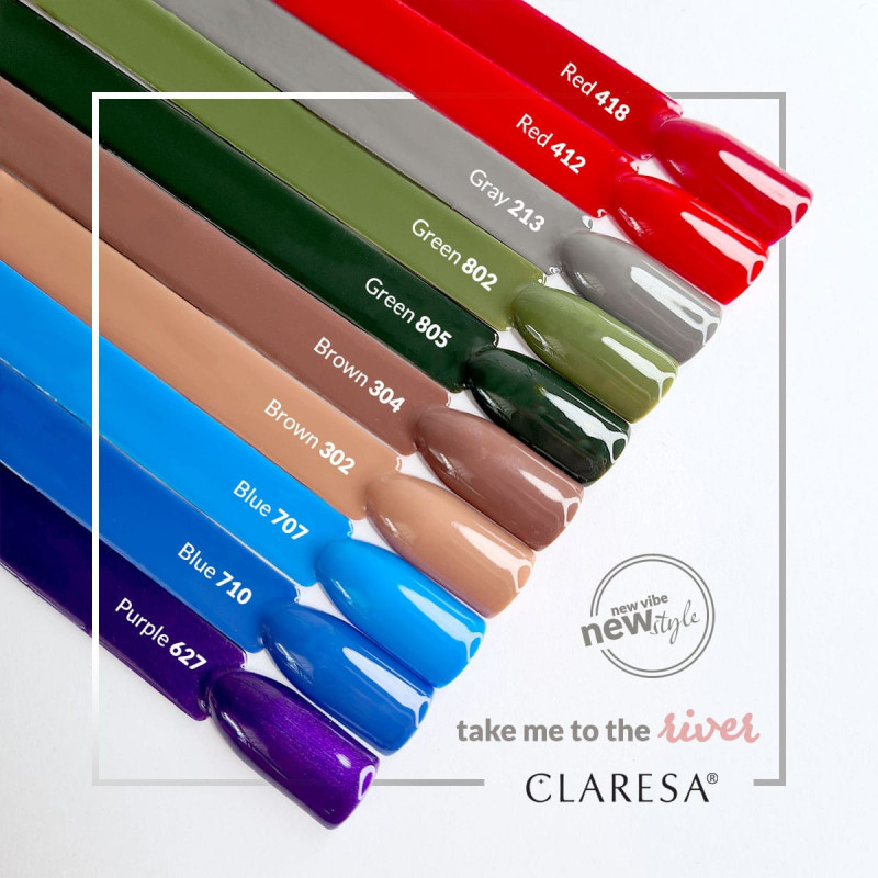 Color gel polish - Claresa RED № 412, 5 ml