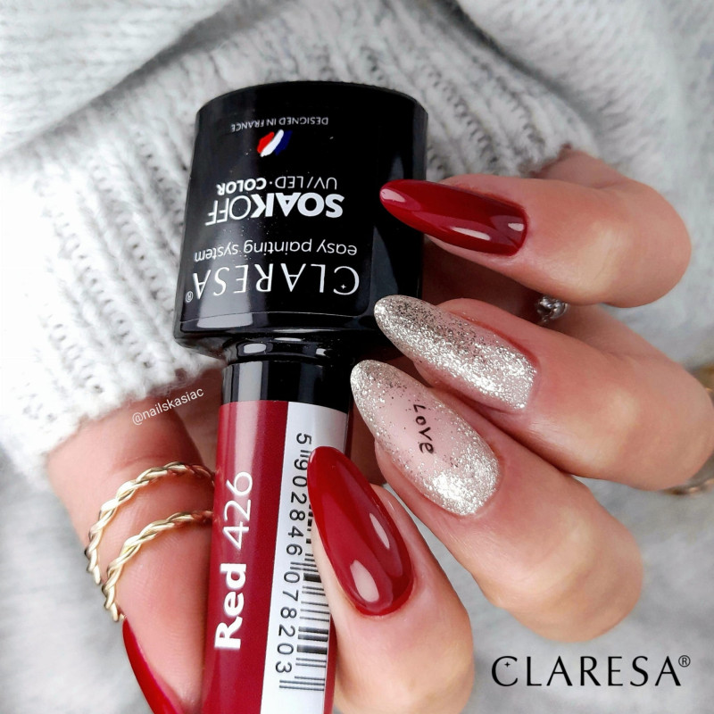 Smalto gel colorato - Claresa RED № 426, 5 ml