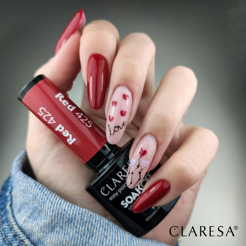 Smalto gel colorato - Claresa RED № 425, 5 ml