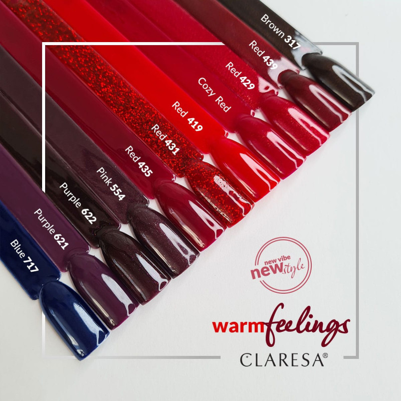 Smalto gel colorato - Claresa RED № 419, 5 ml
