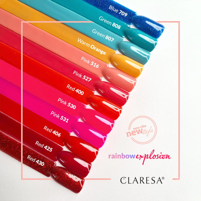 Smalto gel colorato - Claresa RED № 406, 5 ml