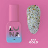 Top coat para esmalte en gel – Lunamoon Top Gold – 13 ml