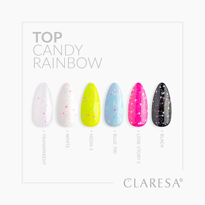 Capa superior Claresa Top Candy Raindow (sin capa pegajosa) – 5 g