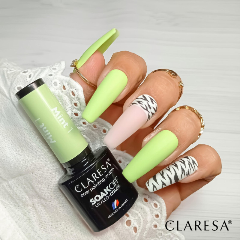 Цветной гель-лак Claresa Mint № 1, 5 ml