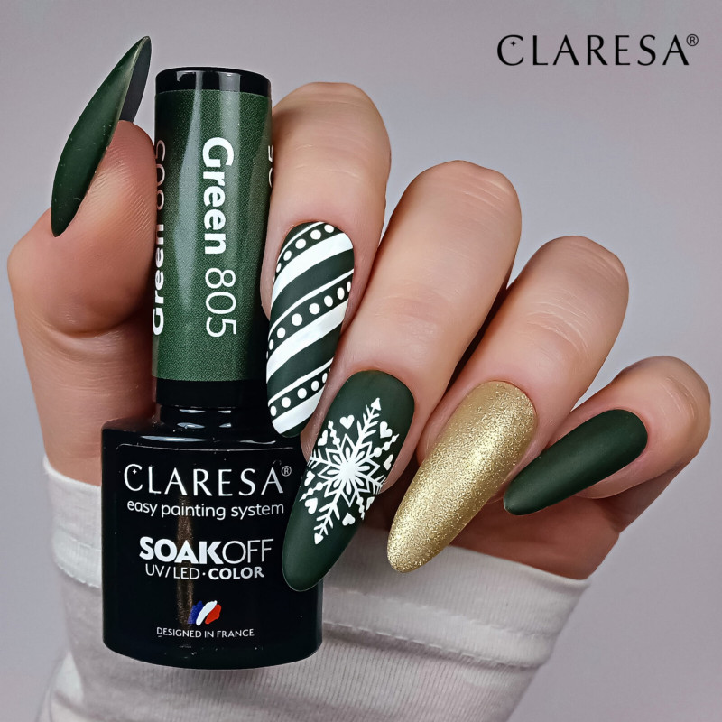 Цветной гель-лак Claresa Green № 805, 5 ml