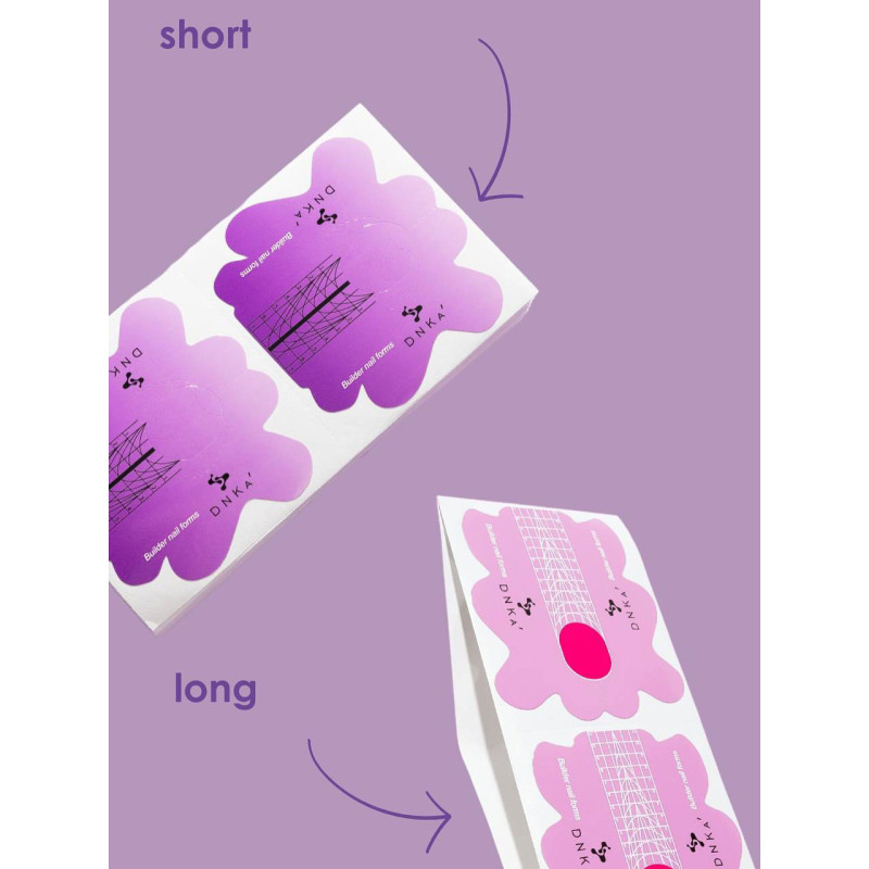 Formas de papel para extensión de uñas – DNKa Long, 100 pcs
