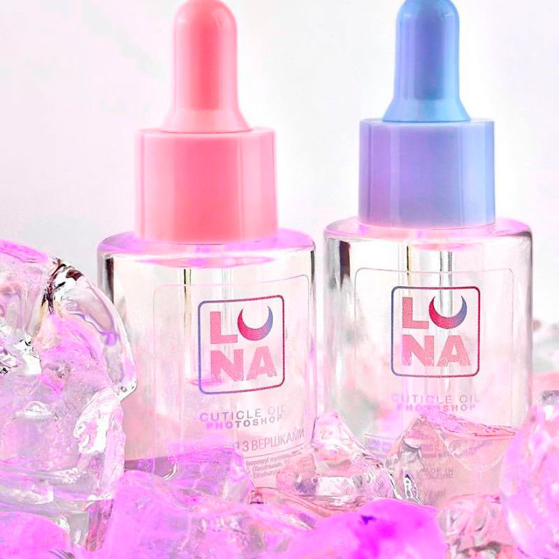 Trockenes Nagelhautöl Lunamoon mit Erdbeer- und Sahneduft PhotoShop - 30 ml